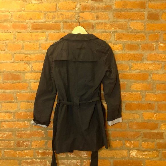 Zara Navy Trench Coat - Picture 3 of 6